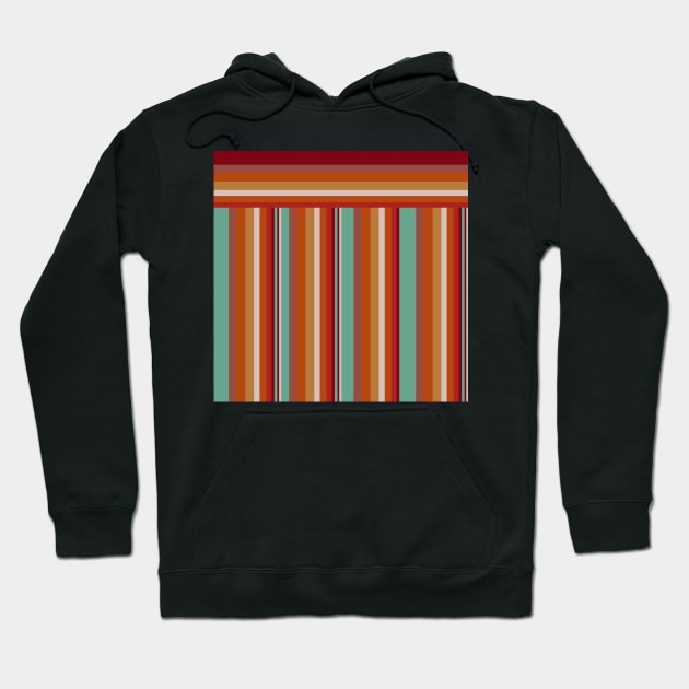 70s Stripes Pattern Hoodie by Lucy